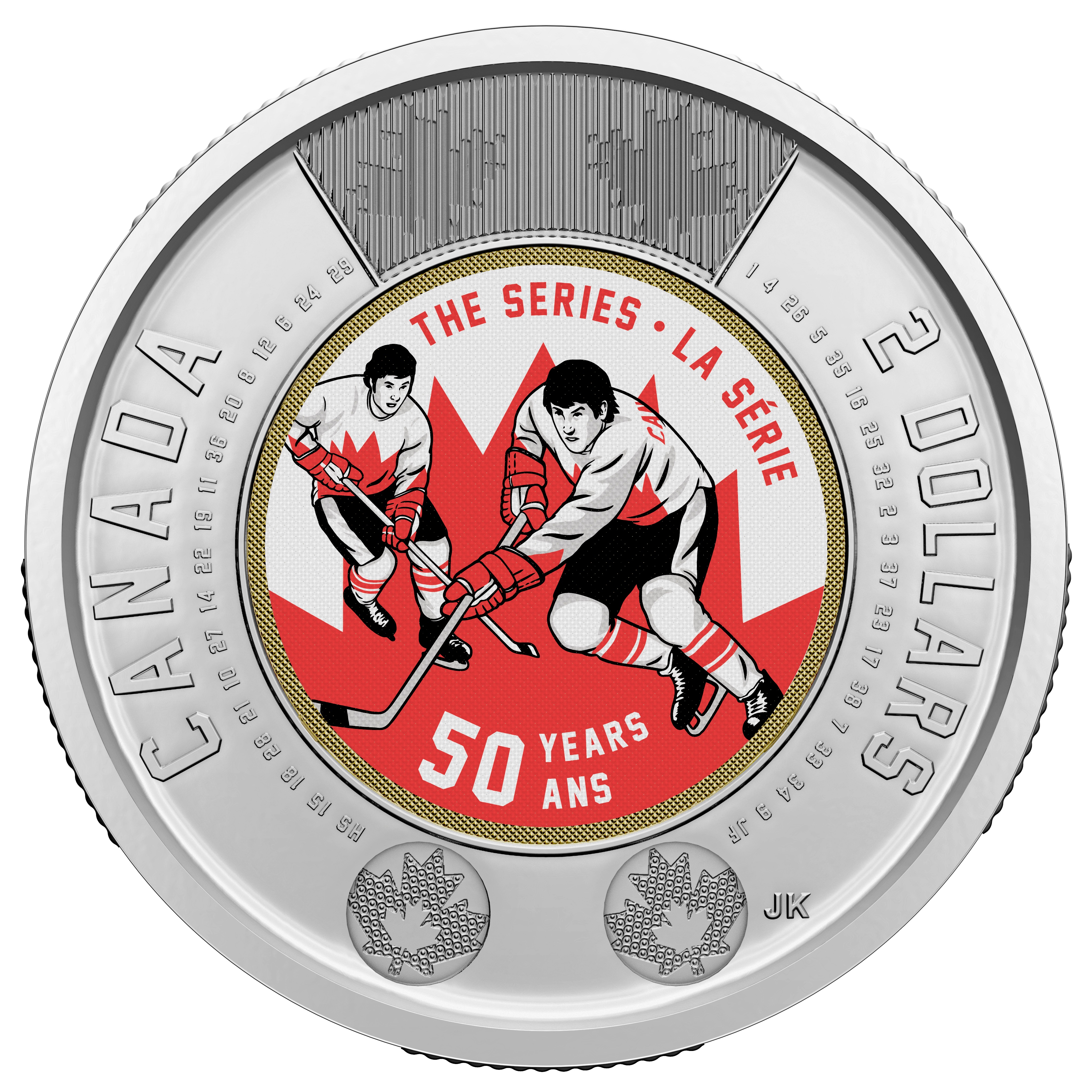 2-DOLLAR - 2022 COLORED 50TH ANNIVERSARY OF THE SUMMIT SERIES 2-DOLLAR -  BRILLIANT UNCIRCULATED (BU) - 2022 CANADIAN COINS