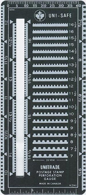 UNI SAFE METAL STAMPS PERFORATION GAUGE ODONTOMETER 