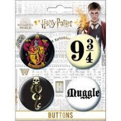 HARRY POTTER - ENSEMBLE DE 4 BADGES \''HP SET 1'' 3