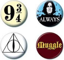 HARRY POTTER - ENSEMBLE DE 4 BADGES \''HP SET 2''