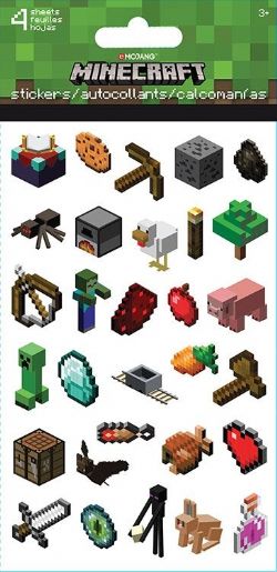 Minecraft (assortment) 25pc Reusable Paper Stickers 1 Minecraft 25pc ...