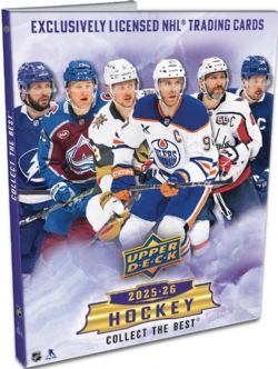 nhl hockey card binder Ultra Pro 3 Inch Album Black Reinforced 7.6cm D 2025-26 HOCKEY - UPPER DECK
