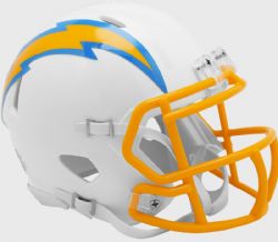 CHARGERS DE LOS ANGELES - CASQUE BLANC -  MINI RÉPLIQUE