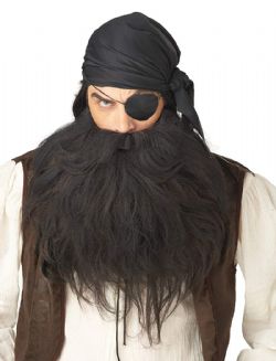 PIRATES - BARBE ET MOUSTACHE DE PIRATE - NOIRE