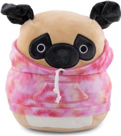 SQUISHMALLOWS - PRINCE THE PUG PLUSH (12) -  HOODIE SQUAD