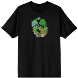 MINECRAFT - T-SHIRT CRAFTING SINCE ALPHA - NOIR (ADULTE)