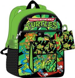 LES TORTUES NINJA - SAC À DOS ENSEMBLE DE 5 PIÈCES