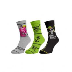 ONE PIECE - 3 PAIRS OF SOCKS SKULL LOGO -  ONE PIECE LIVE ACTION