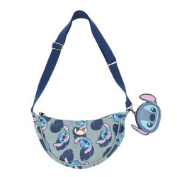LILO & STITCH - SAC À MAIN CRESCENT AVEC PORTE-MONNAIE DÉTACHABLE DE TÊTE DE STITCH