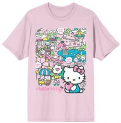 SANRIO - HELLO KITTY FAMILY IN TOWN T-SHIRT (ADULT)