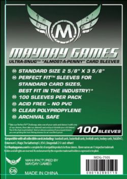 CARD SLEEVES - "MAGNUM GOLD" GAME SLEEVES (100) (80 MM X 120 MM) - MAYDAY  GAMES