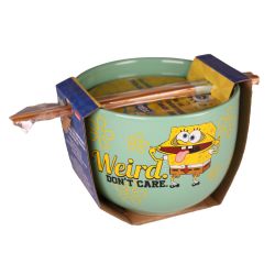 SPONGEBOB SQUAREPANTS - RAMEN BOWL & CHOPSTICKS - WEIRD DON\'T CARE