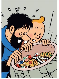 TINTIN - PLASTIQUE FOLDER TRESOR (8½ X 11)