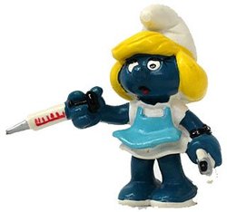 SMURFS - NURSE SMURFETTE - WHITE DRESS VARIETY 20139 / SCHLEICH / SMURFS