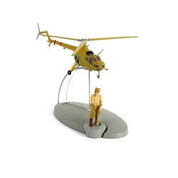 TINTIN - HÉLICOPTÈRE JAUNE & ALCAZAR DE TINTIN ET LES PICAROS (LA 14CM LO 10CM) -  AVION 22