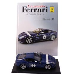 FERRARI -  F12 BERLINETTA INSPIRED BY THE 250 GT BERLINETTE P.C. 1961 1/24 - BLEUE AVEC LIVRE -  LES GRANDES FERRARI