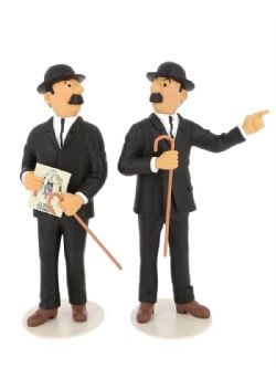 TINTIN - STATUETTE DUPOND ET DUPONT AVEC CERTIFICAT NUMÉROTÉ (25 CM) -  LE MUSÉE IMAGINAIRE DE TINTIN