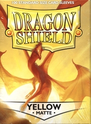 DRAGON SHIELD - STANDARD SIZE SLEEVES - YELLOW - MATTE (100)