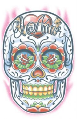 TATTOO FX - TATOUAGE TEMPORAIRE - EL AMOR -  JOUR DES MORTS