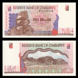 ZIMBABWE - 5 DOLLARS 1997 (UNC) 5B