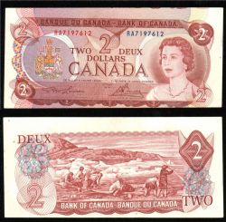 1974 -  1974 2-DOLLAR NOTE, LAWSON/BOUEY - CUT OUT OF REGISTER ERROR NOTE (UP TO 10%) (EF)