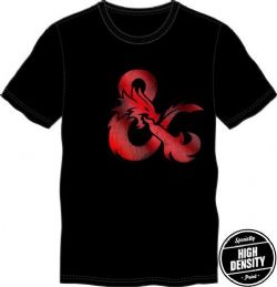 DUNGEONS & DRAGONS -  T-SHIRT AVEC LOGO ROUGE - NOIR