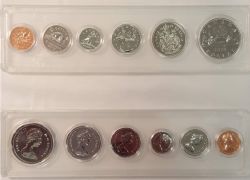CIRCULATION COINS SETS -  1978CIRCULATION COINS SET - SQUARE JEWELS, REGULAR ISLAND & SMALL DENTICLES -  1978 CANADIAN COINS