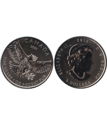 2015 Silver Maple Leaf Birds of Prey Series /"Great Horned Owl/" $5-1 oz Pure