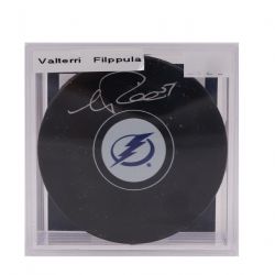 TAMPA BAY LIGHTNING -  VALTERRI FILPPULA AUTOGRAPHED HOCKEY PUCK - (LOGO)