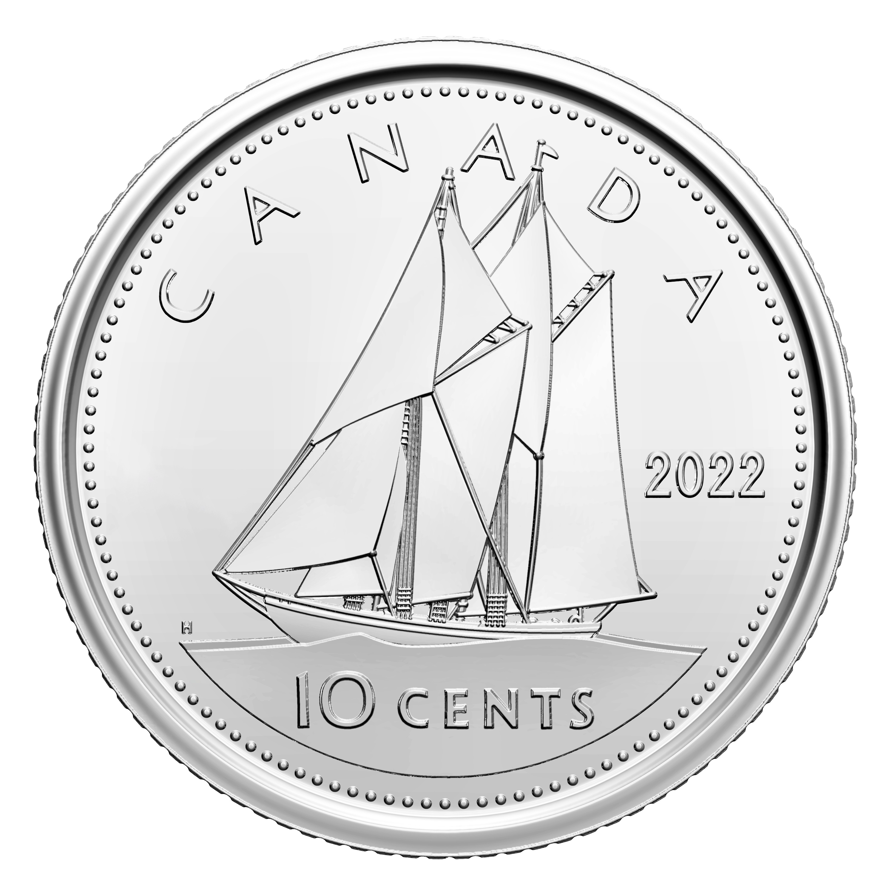 10 CENT 2022 RCM LOGO CLASSIC 10 CENT ORIGINAL ROLL 2022 CANADIAN 