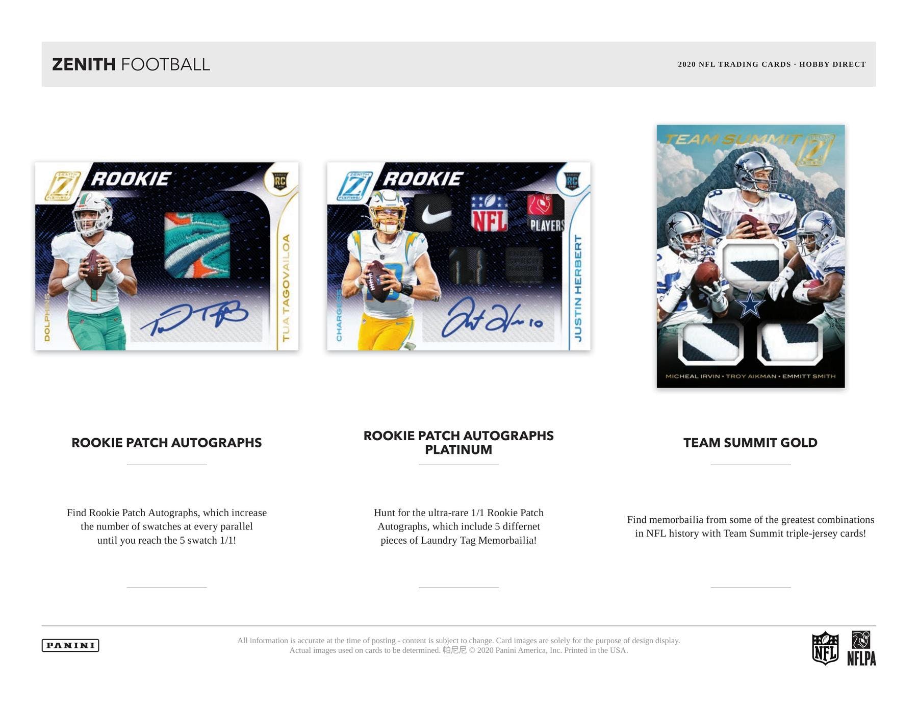 2020 football panini zenith p5b18 football packs