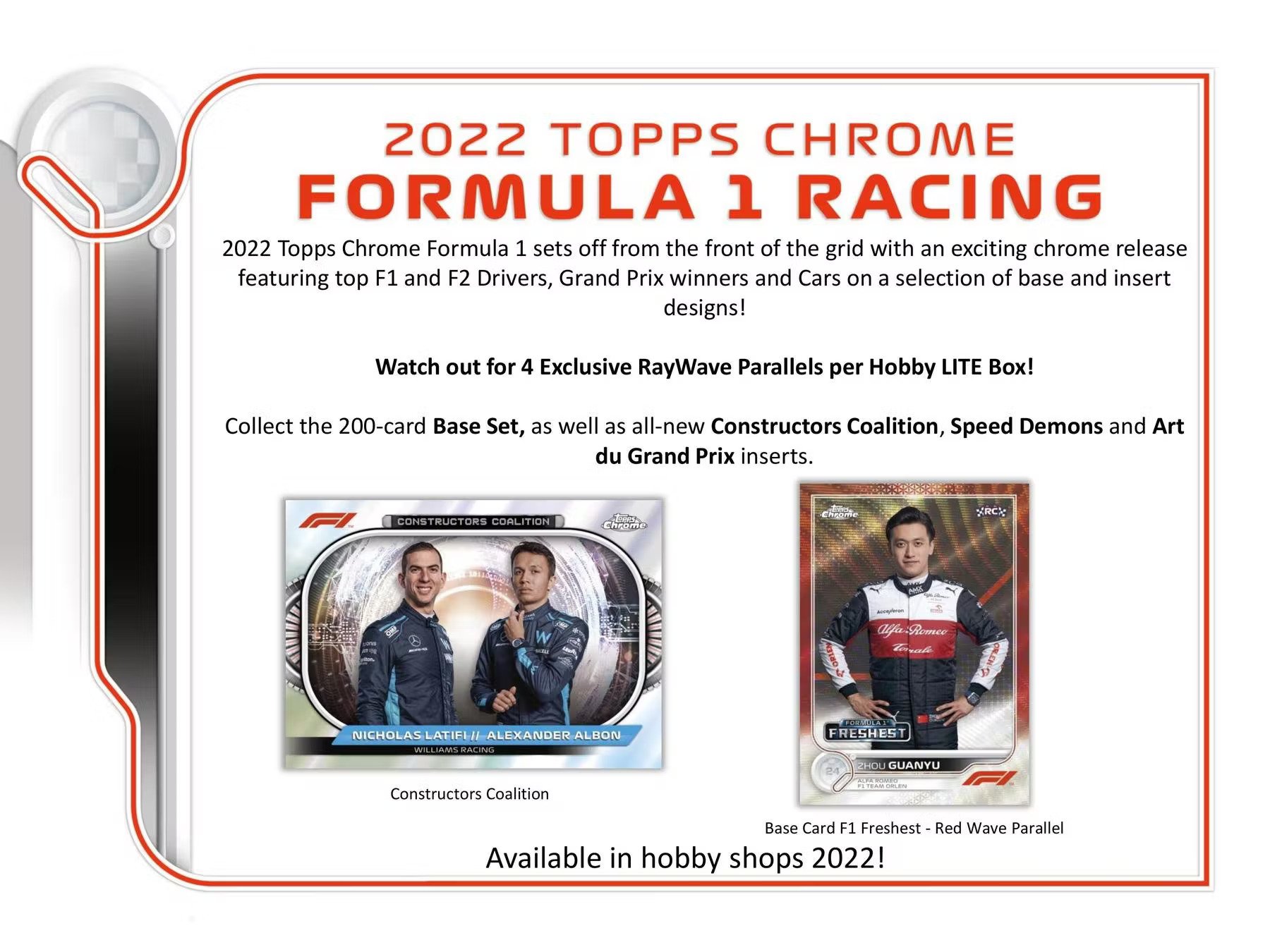 2022 FORMULA 1 -  TOPPS CHROME F1 FORMULA 1 HOBBY LITE (P4/B16)