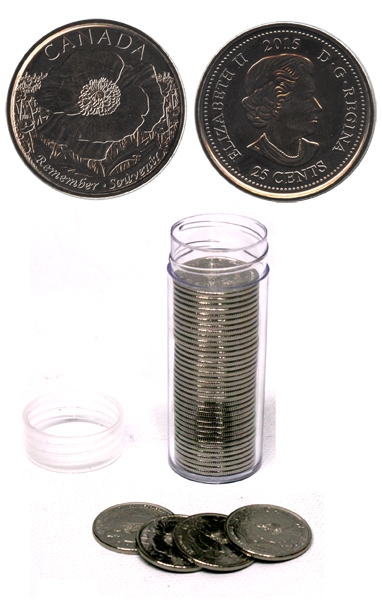 Brilliant Uncirculated 1959 Canada Silver 25 Cents From Mint's Roll