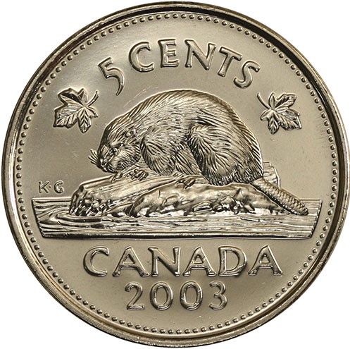 5-CENT - 2003 P 5-CENT NEW EFFIGY (BU) - PIÈCES DU CANADA 2003