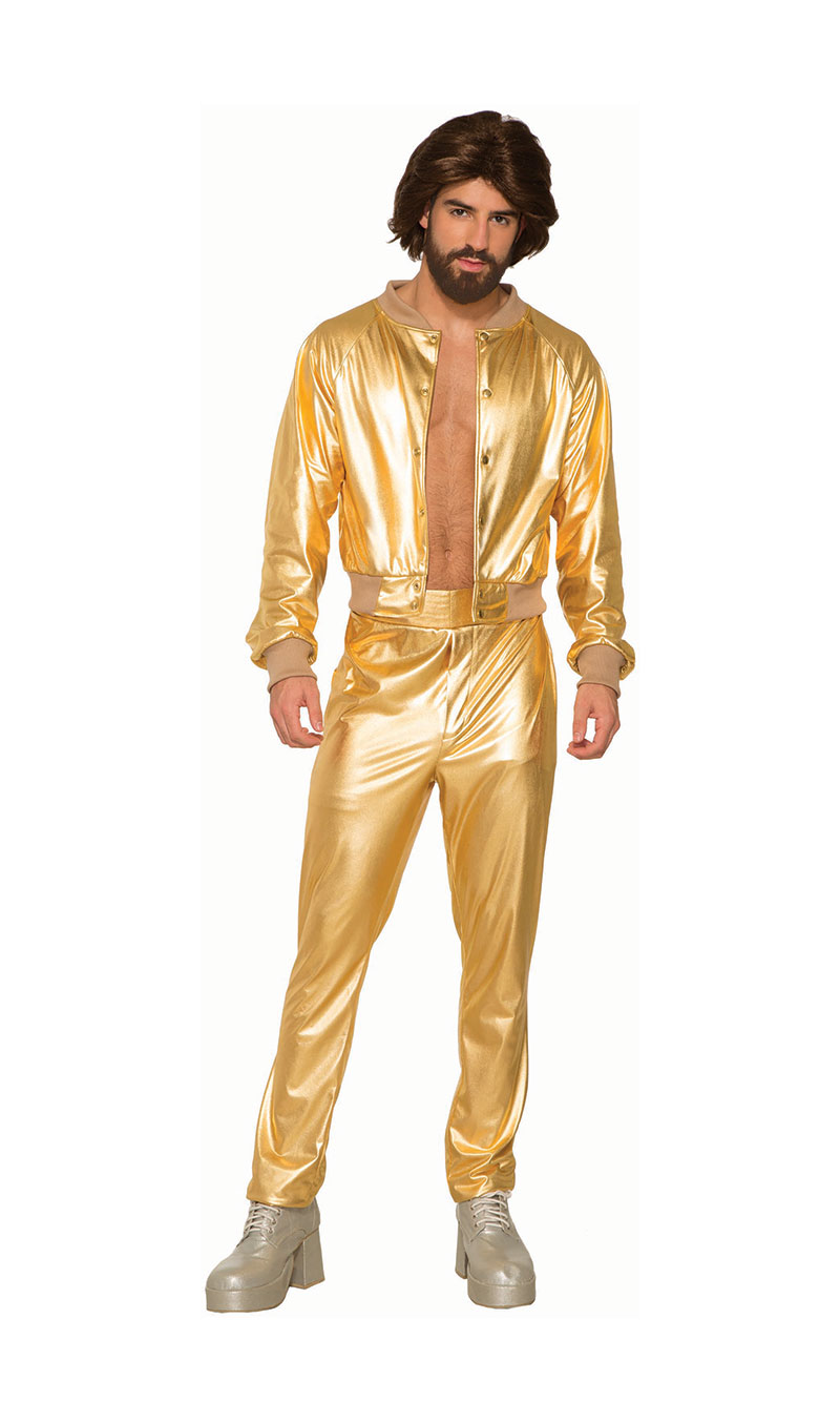 70 S Disco Singer Gold Costume Adult Men 20th Century