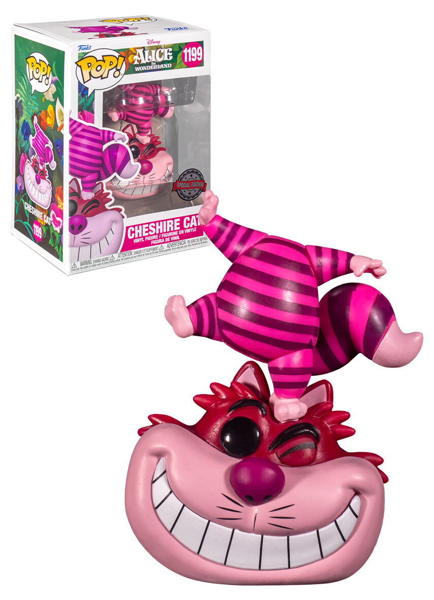 ALICE IN WONDERLAND - POP! VINYL FIGURE OF CHESHIRE CAT ON HEAD (4 INCH ...