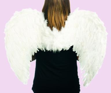 ANGEL -  WHITE FEATHER WINGS FLEXIBLE (31