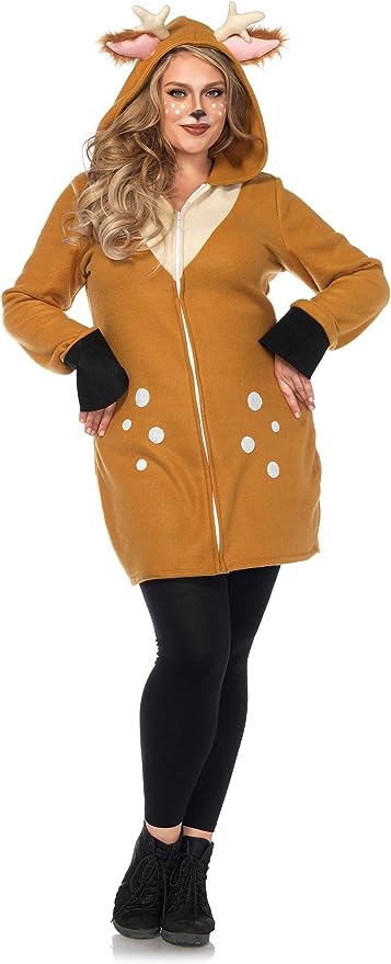 ANIMALS -  COZY FAWN COSTUME (ADULT - PLUS SIZE)
