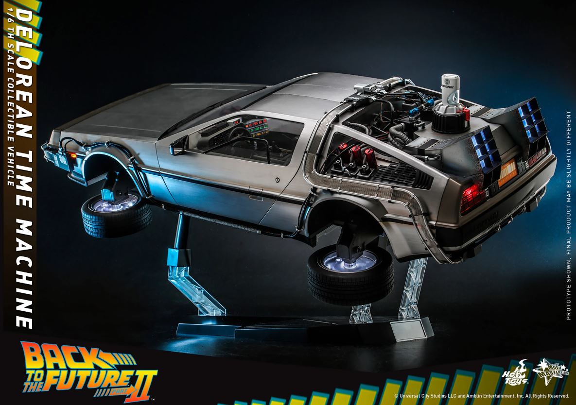 BACK TO THE FUTURE DELOREAN TIME MACHINE SIXTH SCALE FIGURE