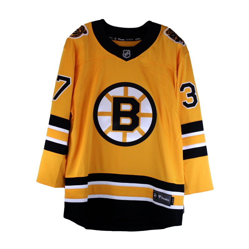 Men's Boston Bruins Patrice Bergeron adidas Yellow 2020/21 Reverse
