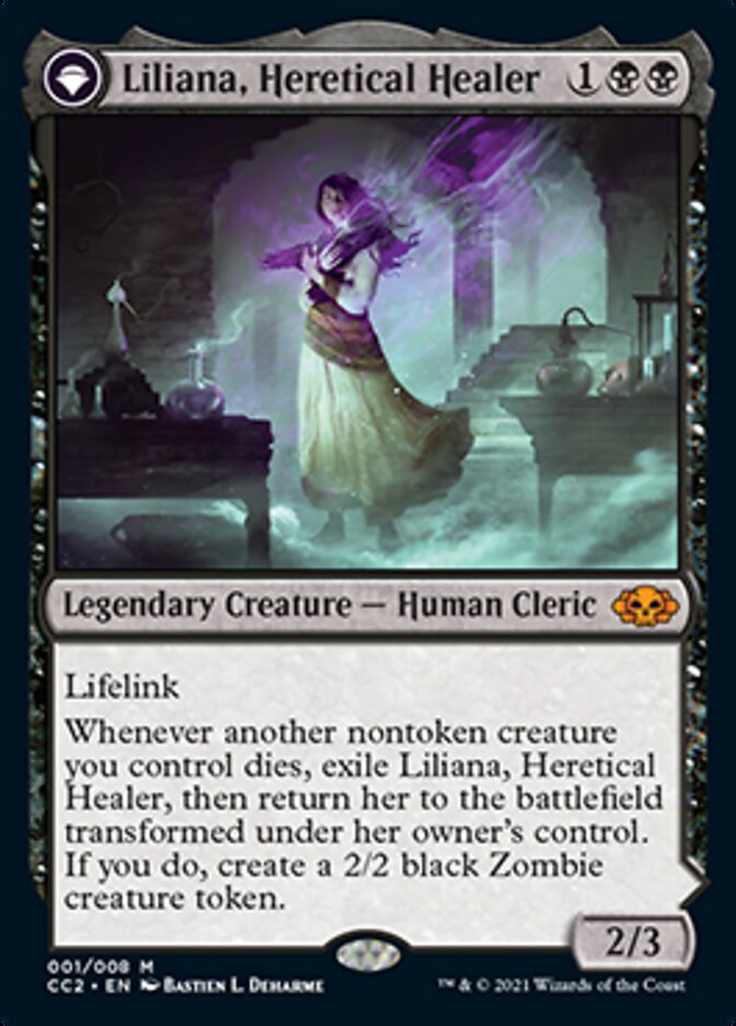 COMMANDER COLLECTION: BLACK -  Liliana, Heretical Healer // Liliana, Defiant Necromancer