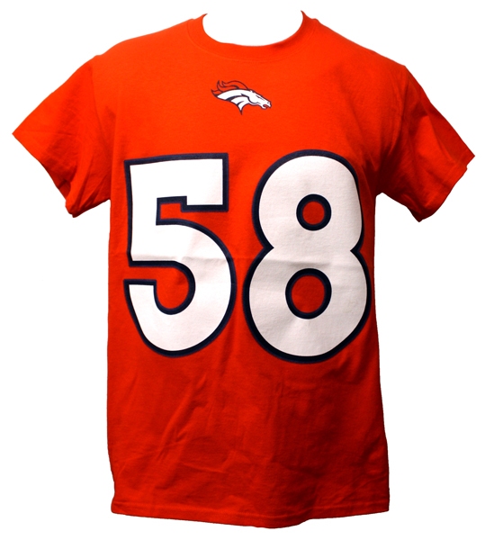 Dick's Sporting Goods NFL Team Apparel Youth Denver Broncos Bradley Chubb  #85 Orange Player T-Shirt