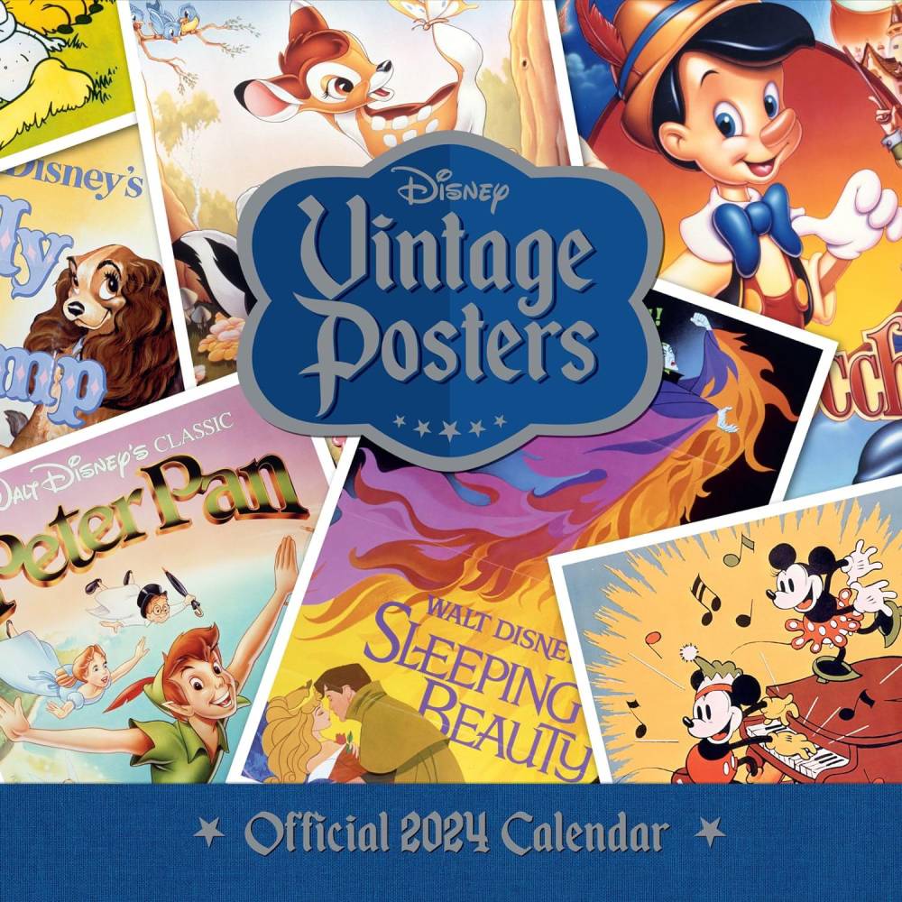 DISNEY OFFICIAL 2024 CALENDAR VINTAGE POSTER