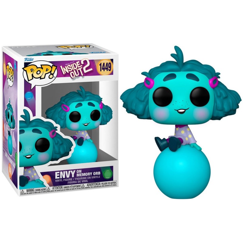 DISNEY - POP! VINYL FIGURE OF ENVY ON MEMORY ORB (4 INCH) - INSIDE OUT ...