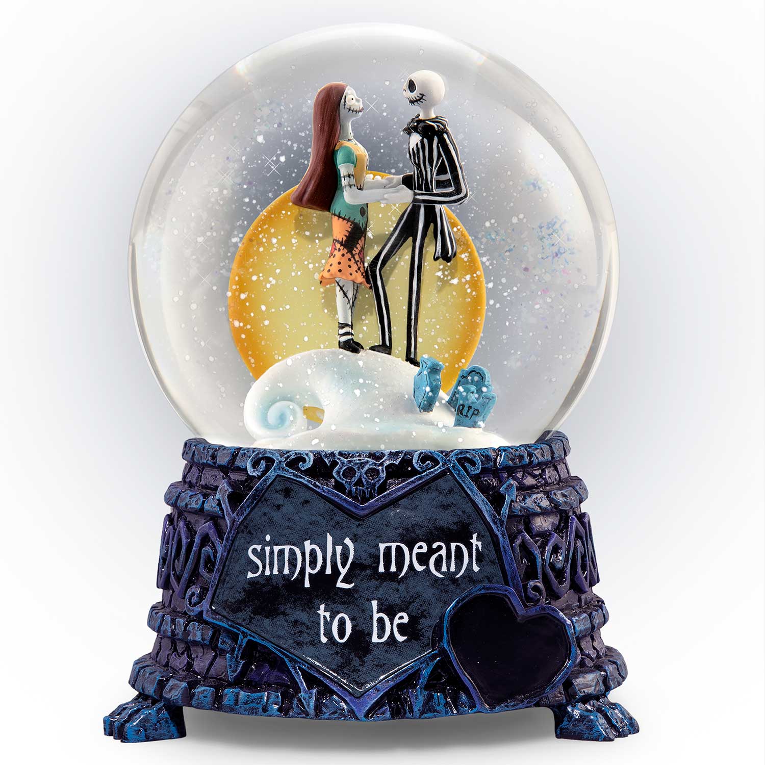 DISNEY - SIMPLY MEANT TO BE SNOW GLOBE WITH CERTIFICATE - THE NIGHTMARE ...