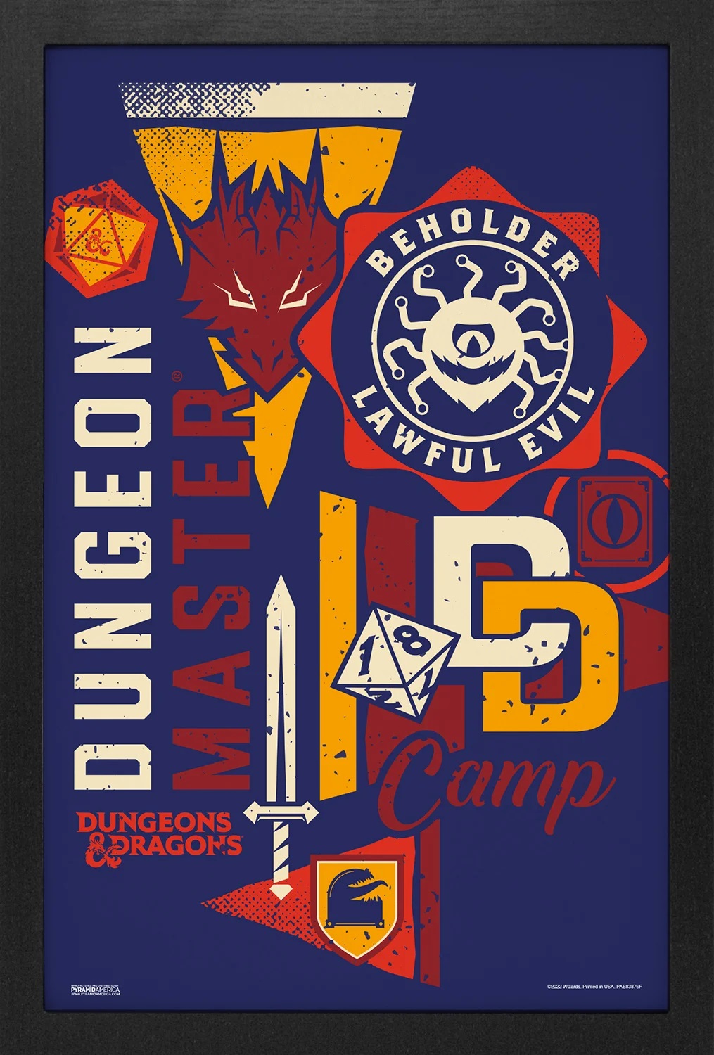 DUNGEONS AND DRAGONS - DUNGEON MASTER CAMP - FRAMED PICTURE (13