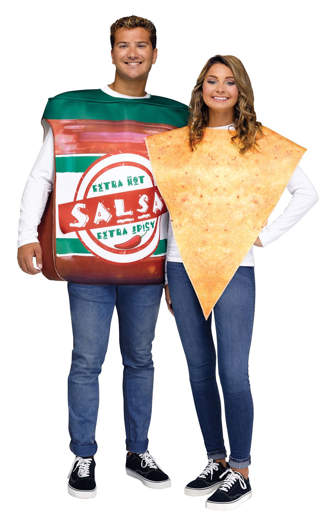 FOOD -  SALSA & CHIP COUPLE COSTUMES -  (ADULT - ONE SIZE)