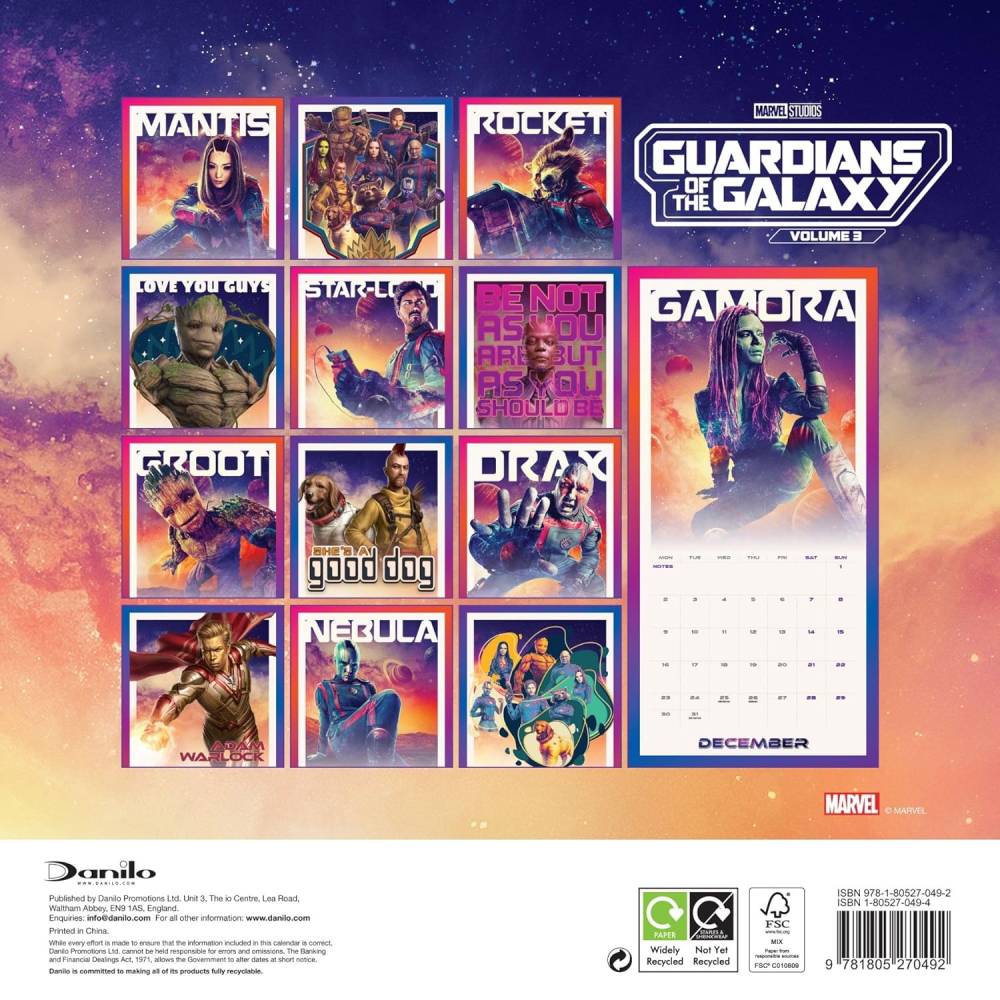 GUARDIANS OF THE GALAXY OFFICIAL 2024 CALENDAR