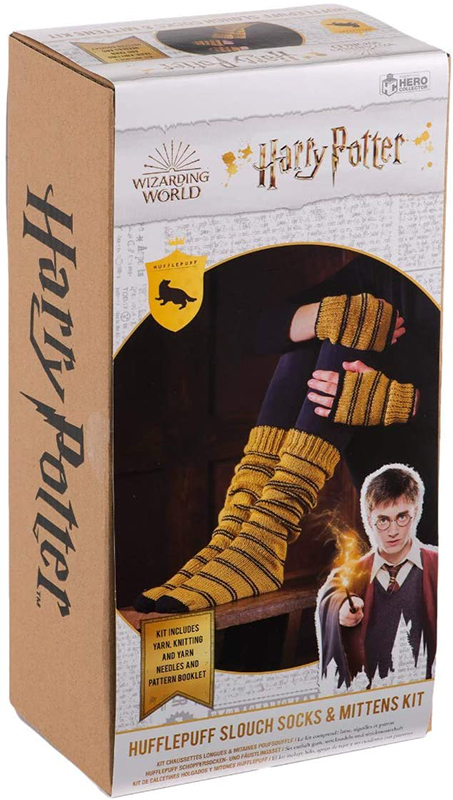 HARRY POTTER - HUFFLEPUFF FINGERLESS MITTENS AND SOCKS - KNIT KIT