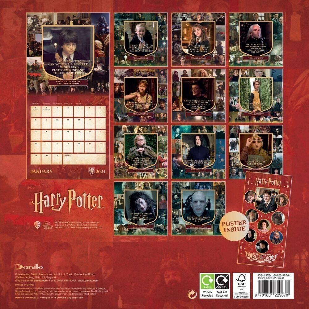 HARRY POTTER OFFICIAL 2024 CALENDAR